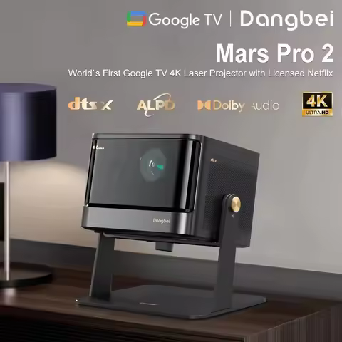 Dangbei Mars Pro 2 Projector 2450 ISO Lumen 4K Projector Android TV 11.0 Dolby DBOX02 ALPD Laser Sup