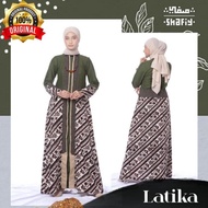 Dress Latika Gamis Batik Shafiy Original Modern Etnik Jumbo Kombinasi