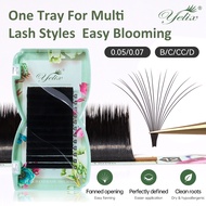 Yelix Smart Bloom Lashes Easy Fan 3D 4D 5D 6D 7D 10D Automatic Blooming Flower Lashes Self Fanning L