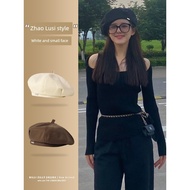 cap cap women Zhao Lusi Same Style Female Summer Beret Octagonal Beret