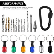 18Pcs Pemegang Bit Pemutar Skru Hex Shank 1/4", Batang Sambungan Rantai Kunci untuk Pemutar Skru, Pe