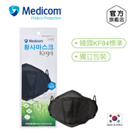 Medicom - KF94 成人口罩 - 黑色 10片/包 #KMK207392 "有效期：2024年12月26日"