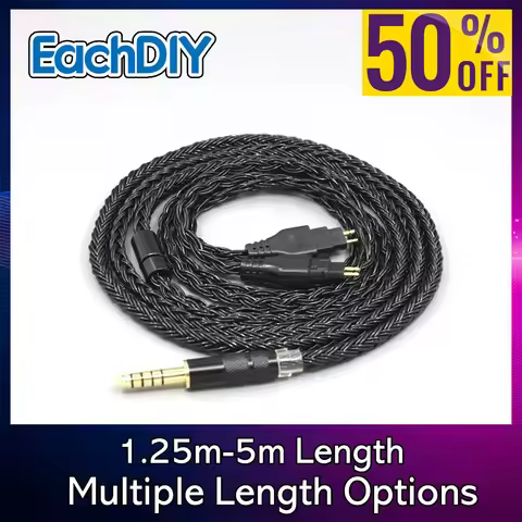 2.5mm 3.5mm XLR Balanced 16 Core 99% 7N OCC Earphone Cable For Sennheiser HD580 HD600 HD650 HDxxx HD