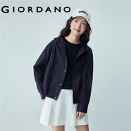 GIORDANO WOMEN 100% Cotton hooded jacket 13376151
