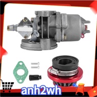 Carburetor + Red Filter + Stack For 2 Stroke 47Cc 49Cc Engine Parts