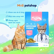 Hạt MR.VET T2 dạng hạt gói 1KG hạt cho mèo tăng cường omega 3 chăm da dưỡng lông