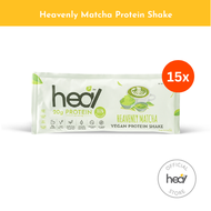Heal Heavenly Matcha Protein Shake Powder - 15 Sachets Bundle (HALAL - Suitable For Meal Replacement, Vegan Pea Protein)