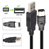 Standard Copper Wire IEEE400 1394 Firewire USB AM to 6P Cable USB to 1394 Sound Card Connection Data