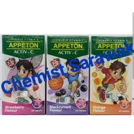 APPETON ACTIV-C Chewable Vitamin C (7-12 Years) - Orange / Blackcurrant Flavour