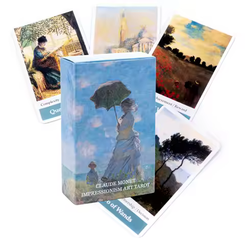 Claude Monet Impressionism Art Tarot 80 Tarot Cards Card Game Party Table Board Game Card Deck Fortu