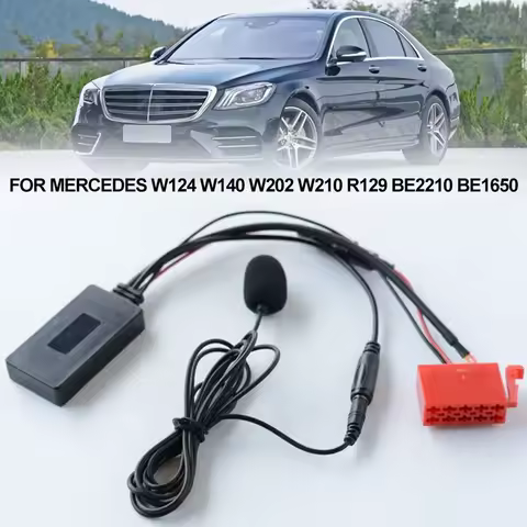 Car Wireless Bluetooth Adapter Music AUX Receiver Module With Mic For Mercedes-Benz W124 W140 W202 W