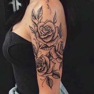 1 Sheet Arm Cool Flower Tattoo Sticker Waterproof Long Lasting Arm Party Temporary Tattoo