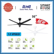 FREE SHIPPING   Alpha Cosa CX10 5B 56 inches Remote Ceiling Fan DC MOTOR 12 SPEED