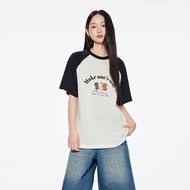 เสื้อยืดคอกลมแขนสั้นผู้หญิง A21 ฤดูร้อน สไตล์พื้นฐาน เสื้อเชิ้ตลำลอง เสื้อชั้นในคอวี เสื้อผ้าทำงาน