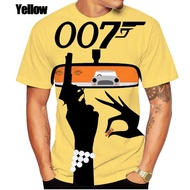 New Summer 007 James Bond Men's women's Fashion Slim 3D Printing T-shirt Short-sleeved T-shirt Casua