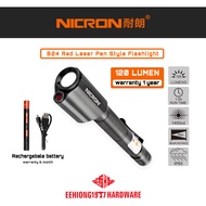 NICRON B24R B24 3W Red Laser Pen Style Flashlight Torchlight Upgrade to Rechargeable