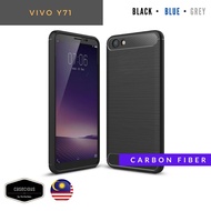Vivo Y21Y22Y55Y65Y69Y71 Carbon Fiber Slim Brushed Line Medium Hard TPU Casing Cover