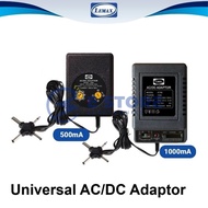 LMX S69D (500mA) /S79D (1000mA) Universal AC/DC Adaptor 1.5V/3V/4.5V/6V/7.5V/9V/12V/15V 4 Multi-Size