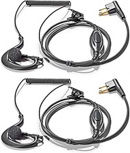 HYS Radio Headset with Microphone PTT G-Shape Security Headphones Compatible with Motorola DP1400 CP