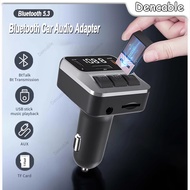 Buckle Type Car Bluetooth Fast Charging Adapter Bluetooth 5.3 Wireless Audio Receiver Hands-free Cal