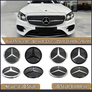 Black Newest 3D Front Grille Star Emblem For Mercedes Benz E-Class W213 2016-2020 E200 E250 E300 E35