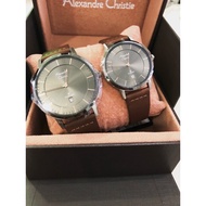 Alexandre Christie 8639 Leather Couple set Watch