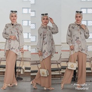 Mmaayra -  Laras Set | Oneset tunik kulot busui baju wanita fashion muslim baju setelan wanita oversize bahan armany silk  baju perempuan baju lebaran gamis wanita kekinian terbaru model 2023