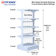 TTF Rack™ (MINI ISLAND GONDOLA) Island Gondola Back NETTING /Storage Rack/Shopping Mall Display Rack