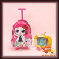 Boba Bag Trolley Bag Girls Character Pony - Kindergarten Children Bag Elementary School Girls 3D Bag Girls Trolley Bag Children Trolley Bag