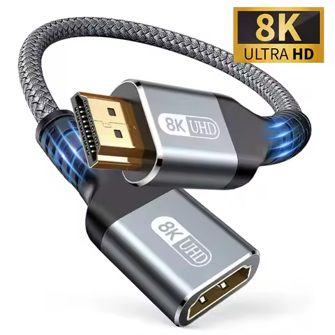 HDMI 2.1 8K Male to Female Cable HDMI Extension Braided Cord 8K@60Hz 4K@240Hz Extender Adapter for R