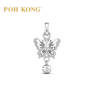 POH KONG 375/9K White Gold 3D Butterfly Pendant