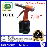 GT-0210 (PM201) 1/4" TUTA/GIANT PNEUMATIC HYDRAULIC AIR RIVETER 3.2mm-6.4mm AISD-PM201 TUTA AIR TOOL