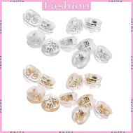 NAV Portable 10 Pcs Earring Back Earring Stopper Silicone  Clutch Earring Pad