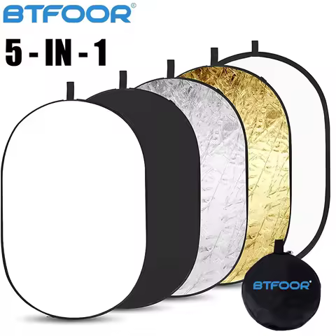 24"x35" 60x90cm 5in1 Oval Reflector Photography Collapsible Portable Light Diffuser Photo Multi Colo