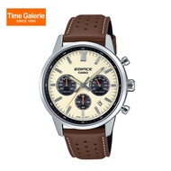 Casio Edifice EFR-575L-7A Chronograph Leather Band Men Watch