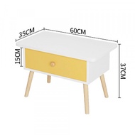 Sokano By Poly Pac N81 Premium Wooden Coffee Sofa Side Table with Drawer White - SKN4050