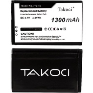 2-Pack 1300mAh W56HB Batteries Compatible with Yealink YL 5J W56H W60P W59R W76P W77P W79P W59VR 3.7