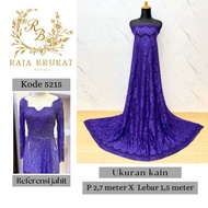 Code 5215 - Semi-French Brocade Panel Fabric - Grade B - Length 2.7 m Width 1.5 m - Wedding Kebaya M