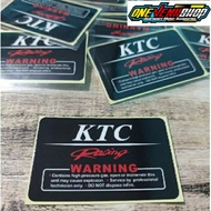 KTC RACING WARNING SHOCK STICKER