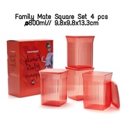 Tupperware family mate square set 4 pcs