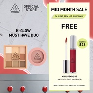 NEW [Bundle] 3CE Multi Eye Color 9 Eyeshadow + Face Blush - K-Glow Must Have Duo