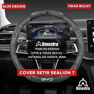 BYD Sealion 7 Steering Wheel Cover Slim 3D Omextra Car Steering Wheel Cover D shape