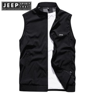 JEEP SPIRIT 1941 ESTD Mens Vest Tactical Summer Vest Military Jacket with Pockets Mens Outdoor Fishi