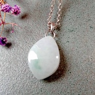 造型設計玉墜 花青種緬甸玉/簡單好搭 雙面配戴