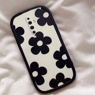 OPPO Reno Phone Case Soft Silicone Case OPPO Reno2 Reno2F Girl Black Flower Phone Case