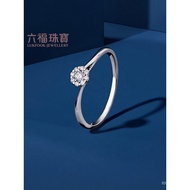 Cincin Berlian Cadangan Kepingan Salji Barang Kemas Luk Fook untuk Wanita Cincin Berlian Asli Emas 1