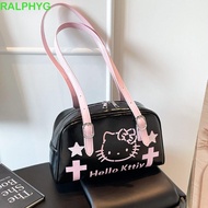 RALPHYG Kitty Cat Bowling Bag - Y2K PU Leather Shoulder Bag