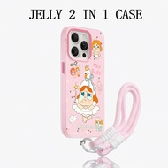 Premiumgadis White Crying Jelly Color 2 In 1 Case Oppo A6s Reno 15F 5G Reno 15 Pro Max A6t Pro A6X A