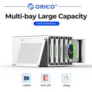 ORICO Multi Bay 3.5'' Aluminum HDD Docking Station SATA to USB3.0 HDD Enclosure Honeycomb Cooling With 7 Raid Mode