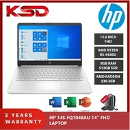 HP 14s-Fq1048AU/ 467Q8PA 14" FHD Natural Silver ( Ryzen 5 5500U, 8GB, 512GB SSD)